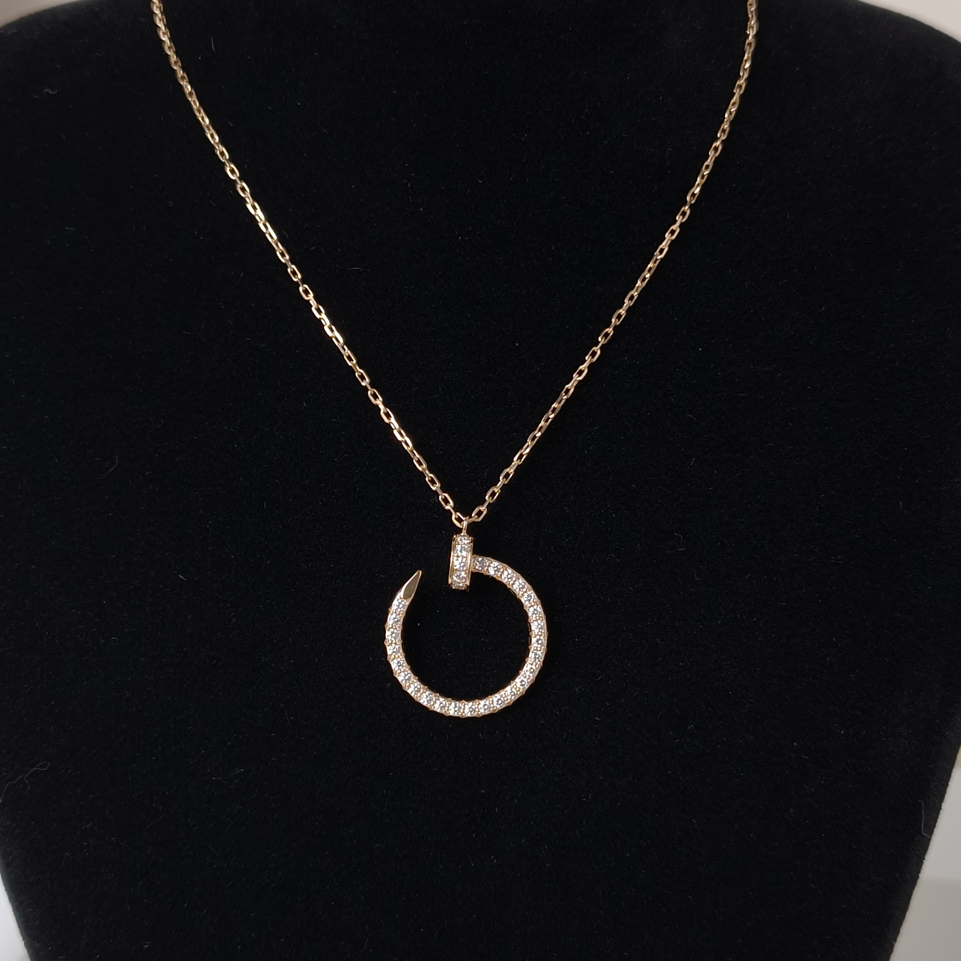 CARTIER Juste un Clou Pendant Necklace18k Rose Gold · Authenticity Card · 40㎝