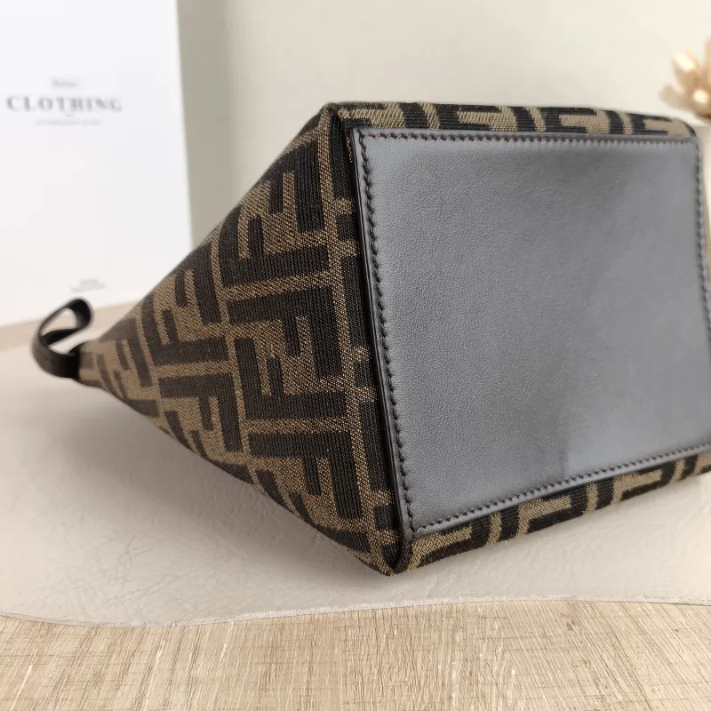 FENDI Top Handle Bag origami Shoulder Bag Monogram Canvas Mini 15 × 15 × 18.5 cm — detail view 8 of 10