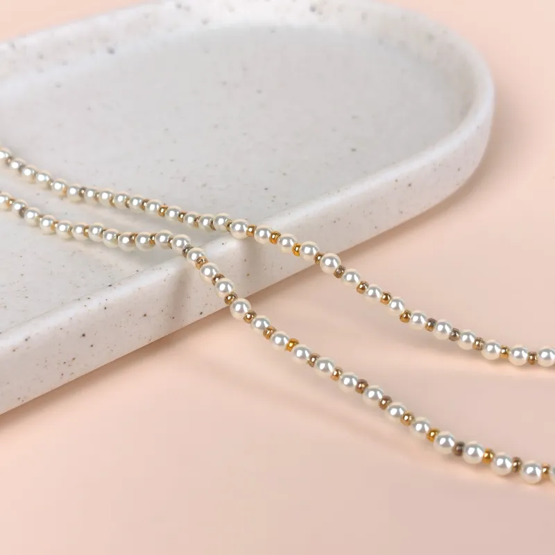 DIOR Necklace Pearl Necklace Gold Pink · One Size43cm — cover view 7 of 8