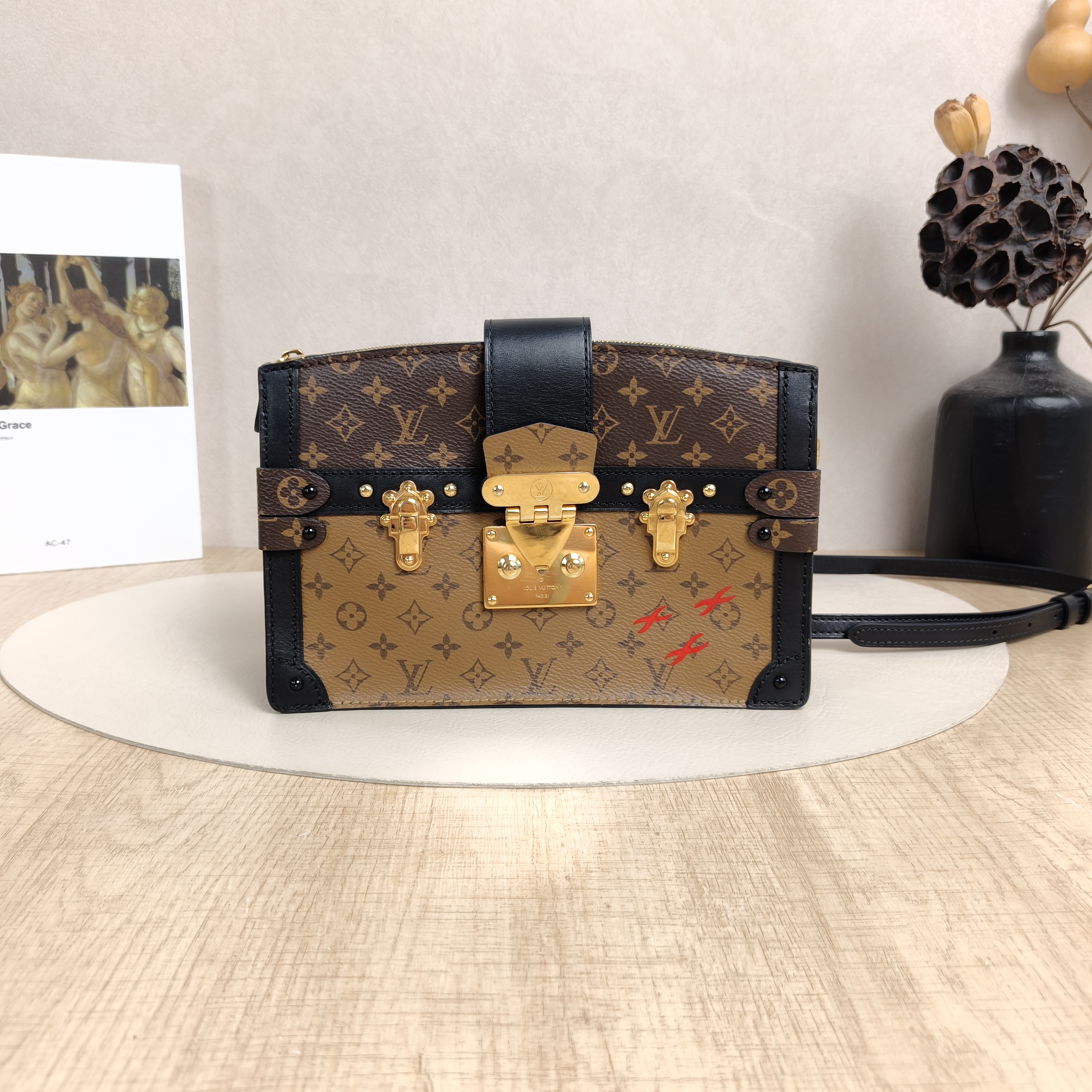 Louis Vuitton Crossbody Bag Trunk Clutch Box Monogram PVC20 × 5.5 × 12 cm