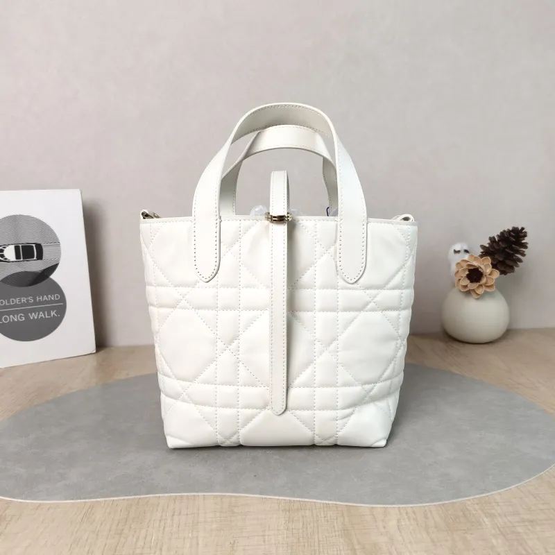 DIOR Top Handle Bag TOUJOURS Edition White Calfskin Small 18.5 × 12 × 18.5 cm — cover view 2 of 6