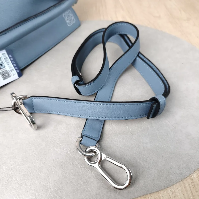 LOEWE Crossbody Bag Puzzle Blue CC alfskin Small 24 × 10.5 × 16.5 cm — detail view 16 of 16