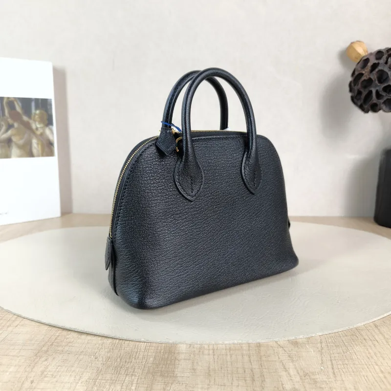Hermès Crossbody Bag Bolide 1923 Top Handle Bag Black Lambskin Mini 18 × 8 × 15 cm K — cover view 3 of 6