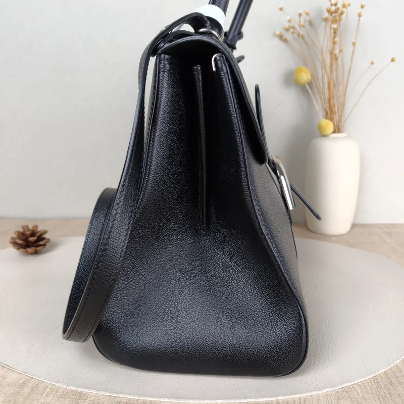 DELVAUX Top Handle Bag Brillant Black Calfskin Medium 29 × 15 × 22 cm — detail view 1 of 13