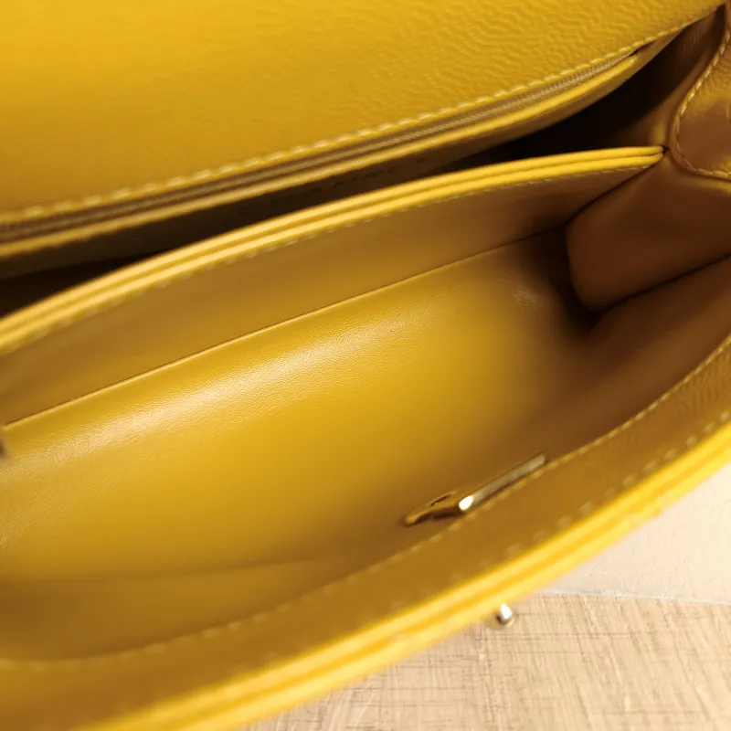 Chanel Crossbody Bag Coco Handle​ Yellow Calfskin Small24 × 10 × 14 cm — detail view 11 of 15