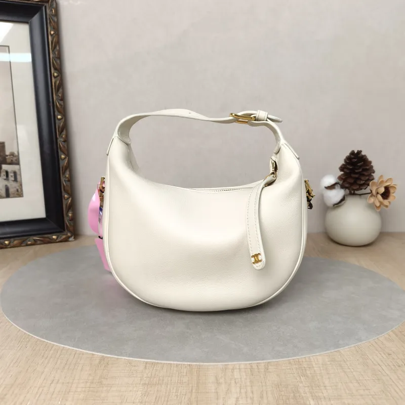 CELINE Crossbody Bag TEEN LULU hobo White Calfskin Small21 × 5 × 24 cm — cover view 5 of 5