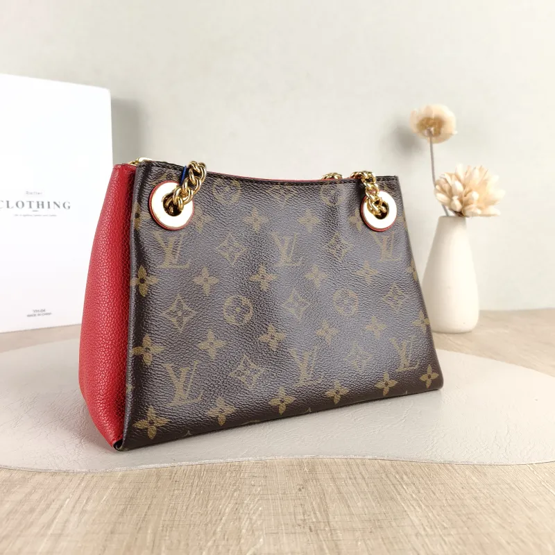 Louis Vuitton Crossbody Bag Surène BB Chain Bag Red Monogram PVC · Calfskin BB 24 × 11 × 17 cm — cover view 5 of 5