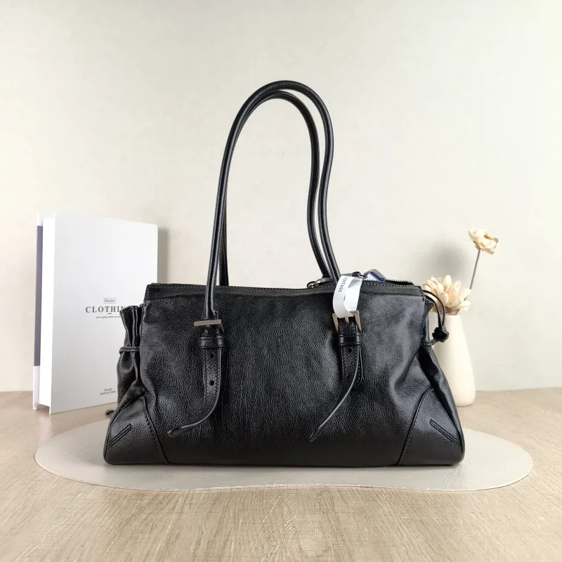 PRADA Shoulder Bag Karin Tote Bag Black Calfskin Medium 32 × 10.5 × 17.5 cm — cover view 2 of 5