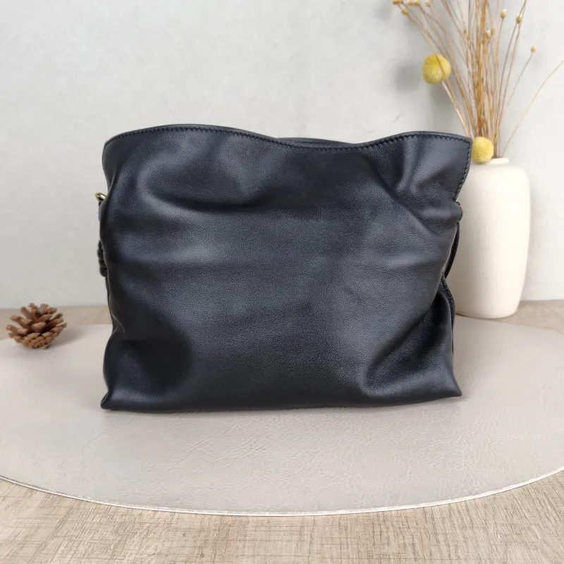 LOEWE Crossbody Bag Flamenco Black Calfskin Mini 24 × 9 × 18 cm — cover view 2 of 5