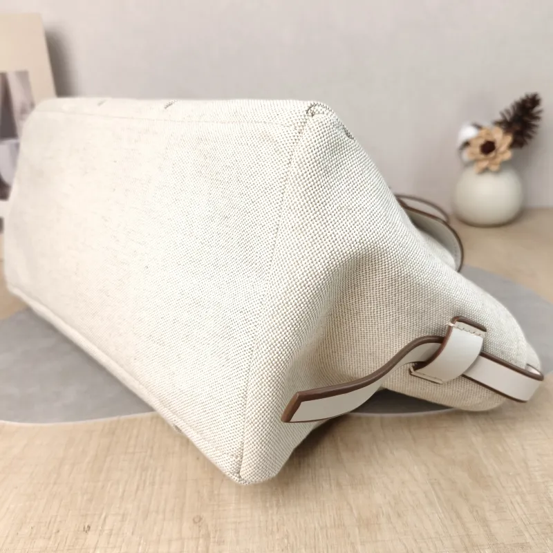PRADA Shoulder Bag Route Tote Bag Canvas · Calfskin Large 34 × 17 × 25 cm — detail view 8 of 12