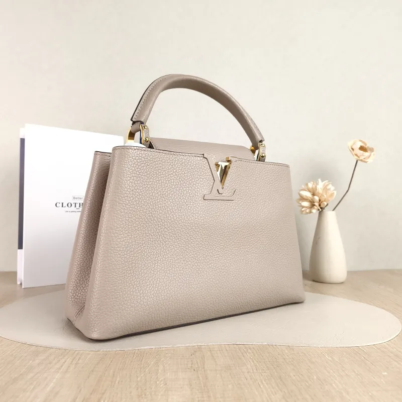 Louis Vuitton Top Handle Bag Capucines Grey Calfskin Medium 31.5 × 11 × 20 cm — cover view 5 of 5