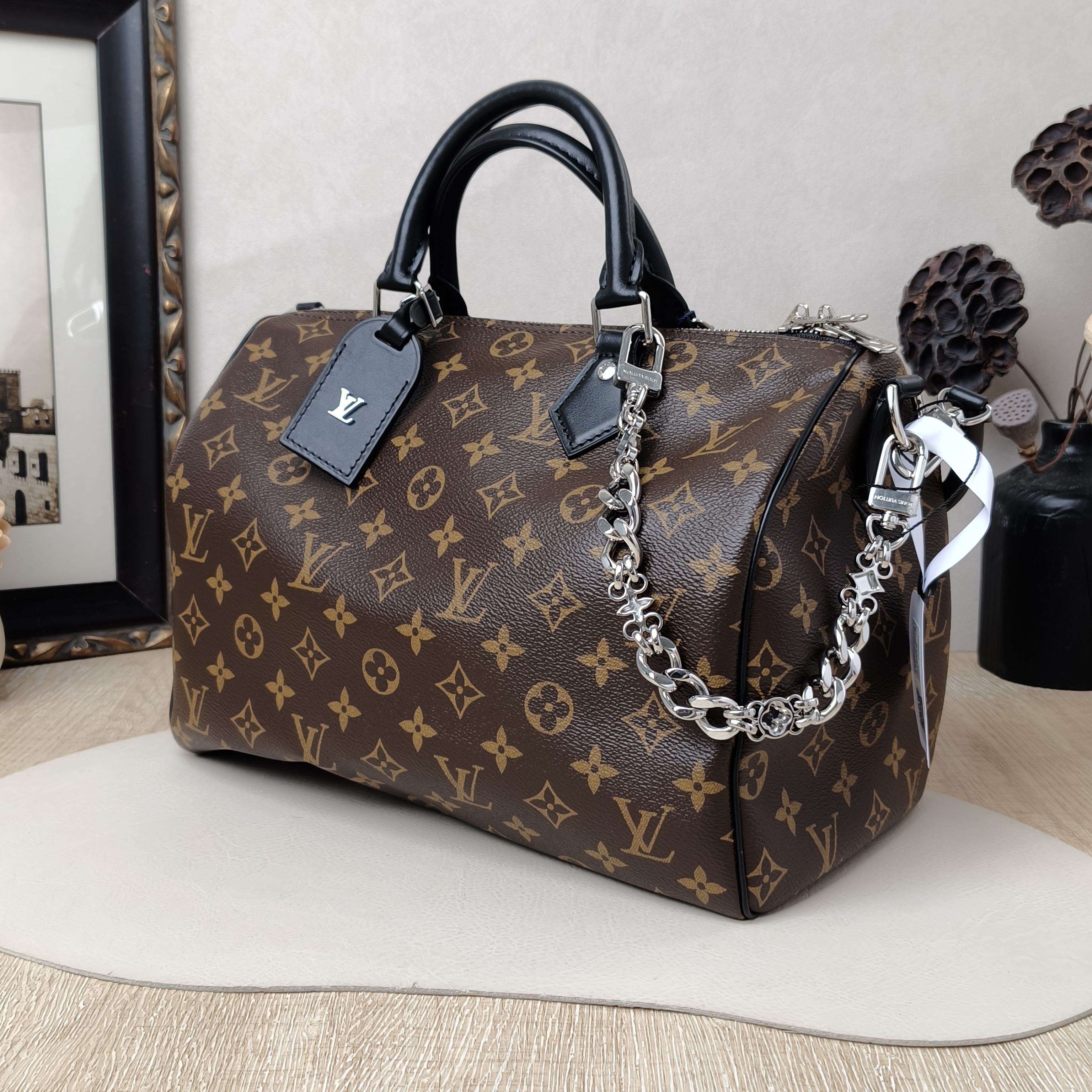 Louis Vuitton speedy soft30Monogrampvc Microchip Edition · Dust Bag Leather Tag Two Straps · 30 × 17 × 21 cm — cover view 9 of 10