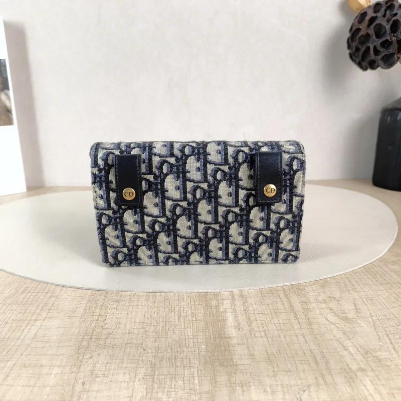 DIOR Belt Bag Saddle Belt Bag Blue Canvas One Size 17 × 3.5 × 10.5 cm — cover view 5 of 6