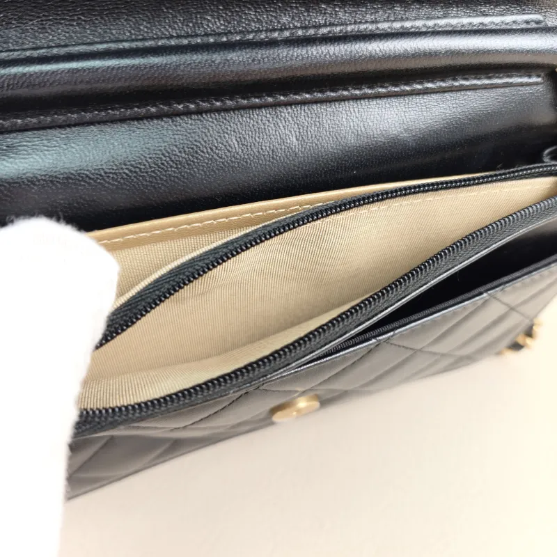 Chanel Crossbody Bag Classic Flap WOC CF WOCWOC Bag Edition Black Lambskinmini19.2 × 3.5 × 12.3 cm — detail view 2 of 17