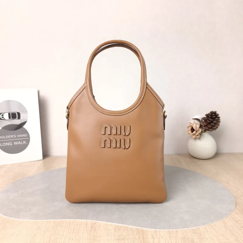 Miumiu Shoulder Bag IVY Tote Shopping Tote CC alfskin Mini 20*24
