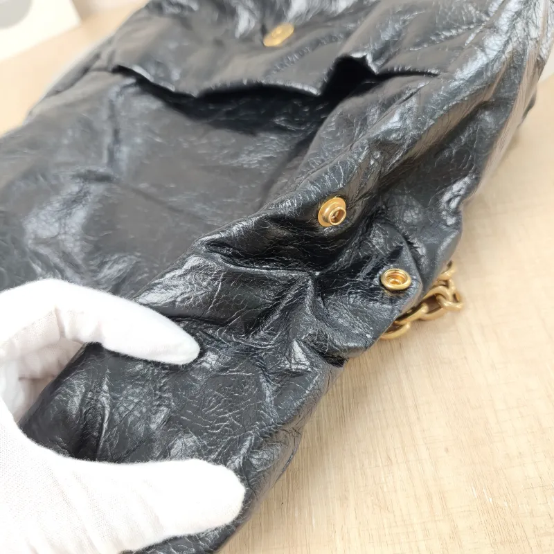 BALENCIAGA Shoulder Bag MONACO Chain Bag Black Calfskin Small28 × 10 × 18 cm — detail view 10 of 13