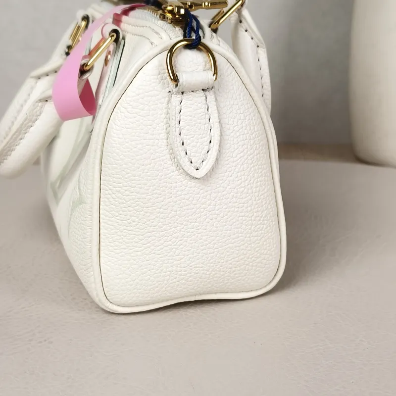 Louis Vuitton Crossbody Bag Speedy Nano White · Green Empreinte Embossed Calfskin nano 16 × 7.5 × 10 cm — detail view 3 of 10
