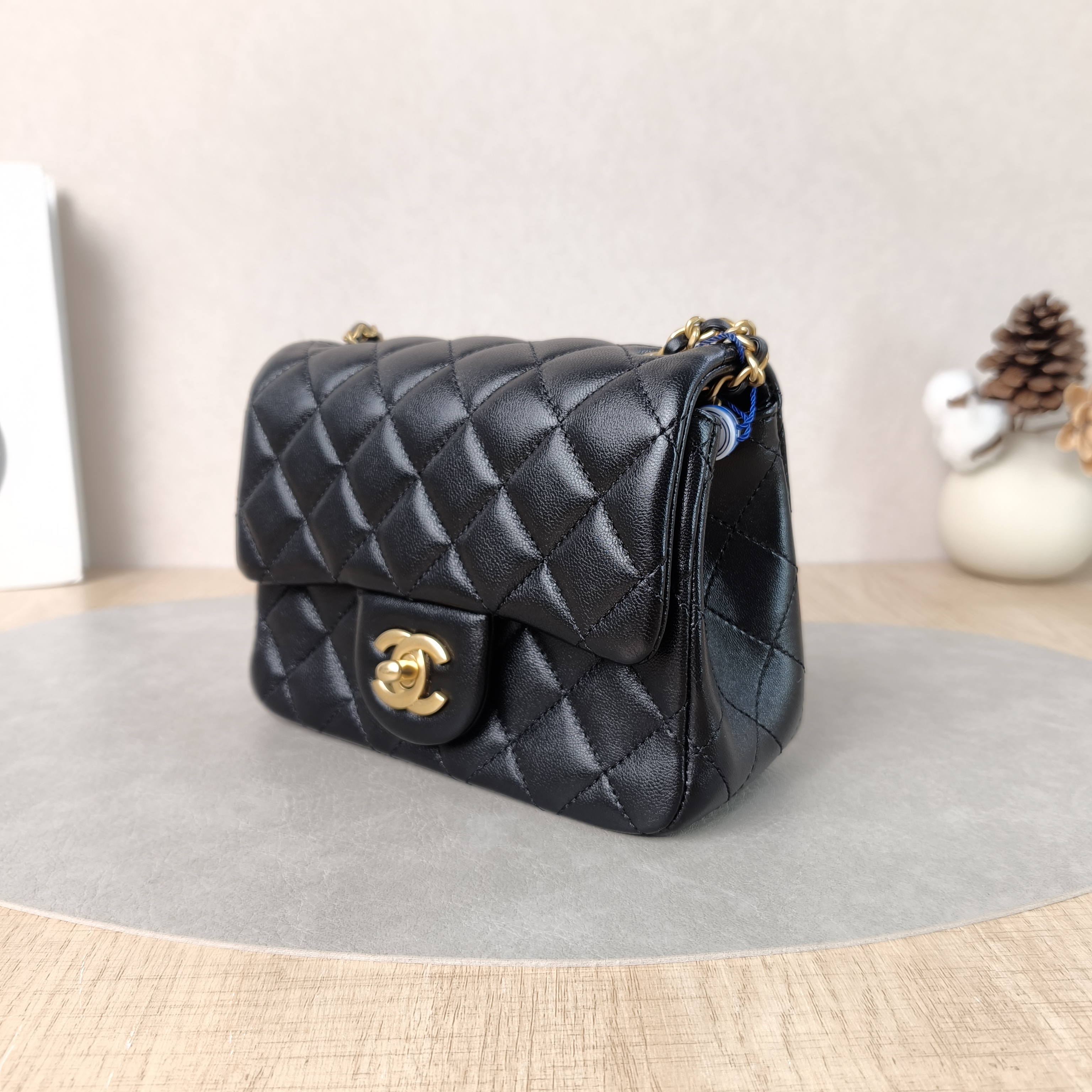 Chanel Crossbody Bag Classic Flap Mini CF Mini Black SL ambskinmini17 × 8 × 13.5 cm — cover view 6 of 6