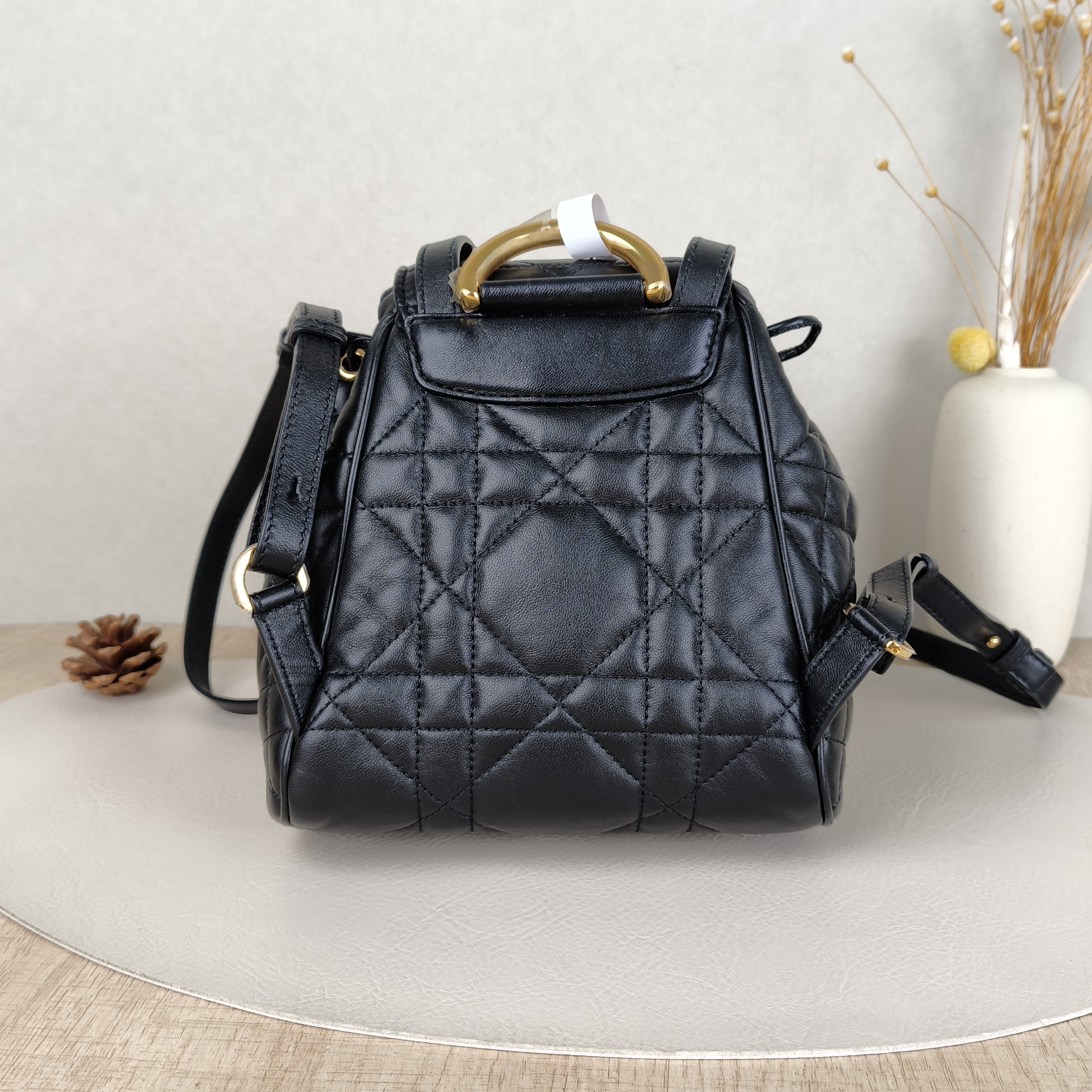 DIOR Backpack Caro Shoulder Bag Black SL ambskin Small18 × 8.5 × 18.5 cm — cover view 2 of 5