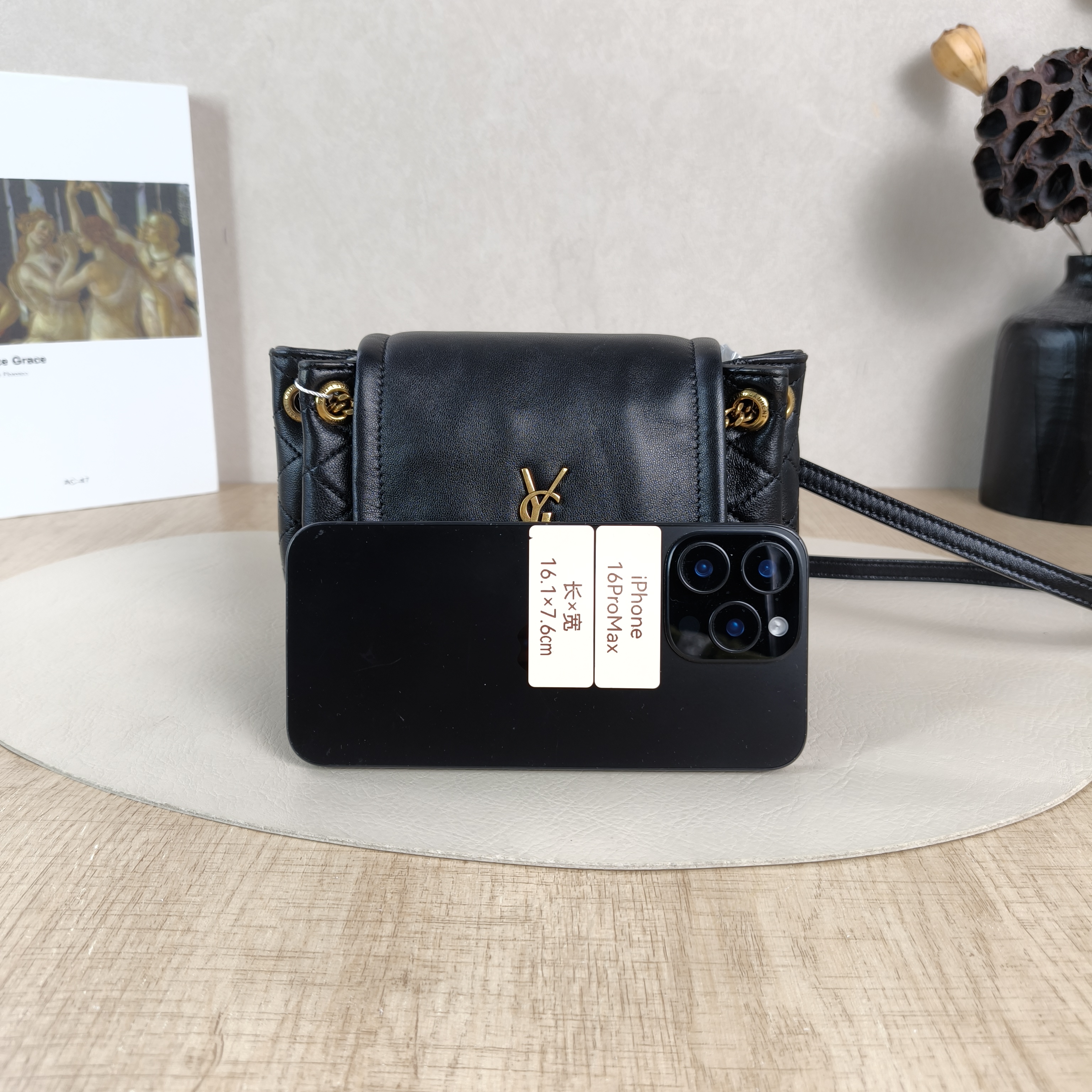 SAINT LAURENT Crossbody Bag NOLITA Black SL ambskinmini18 × 6 × 13 cm — cover view 5 of 5