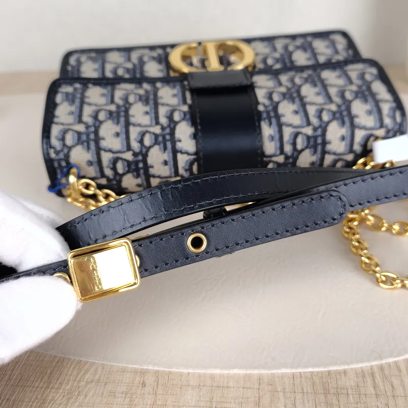 DIOR Crossbody Bag30 Montaigne East-West 30Blue Canvas Small21 × 6 × 12 cm — detail view 4 of 12