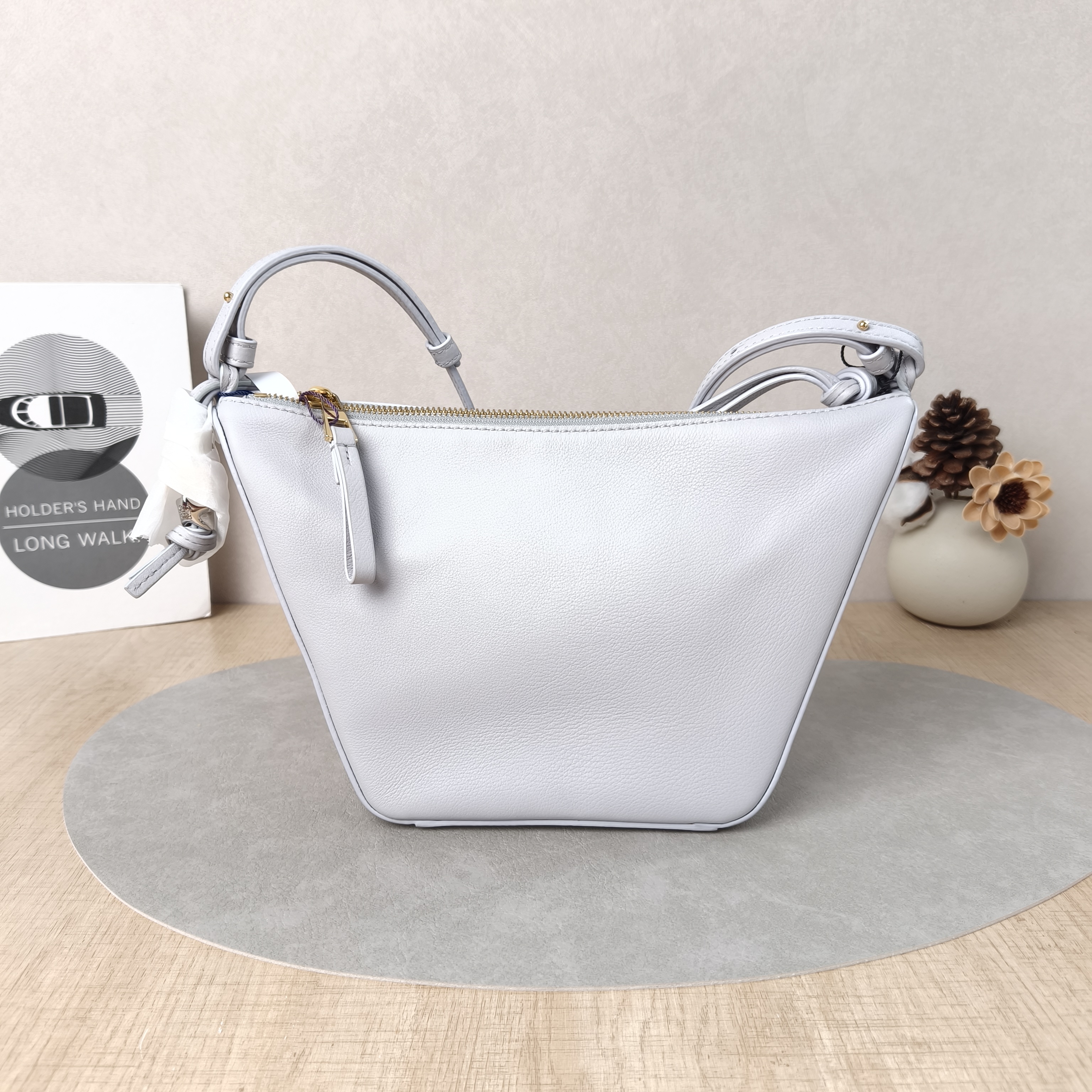 LOEWE Shoulder Bag Hammock hobo Blue Calfskinmini28 × 9.5 × 17 cm
