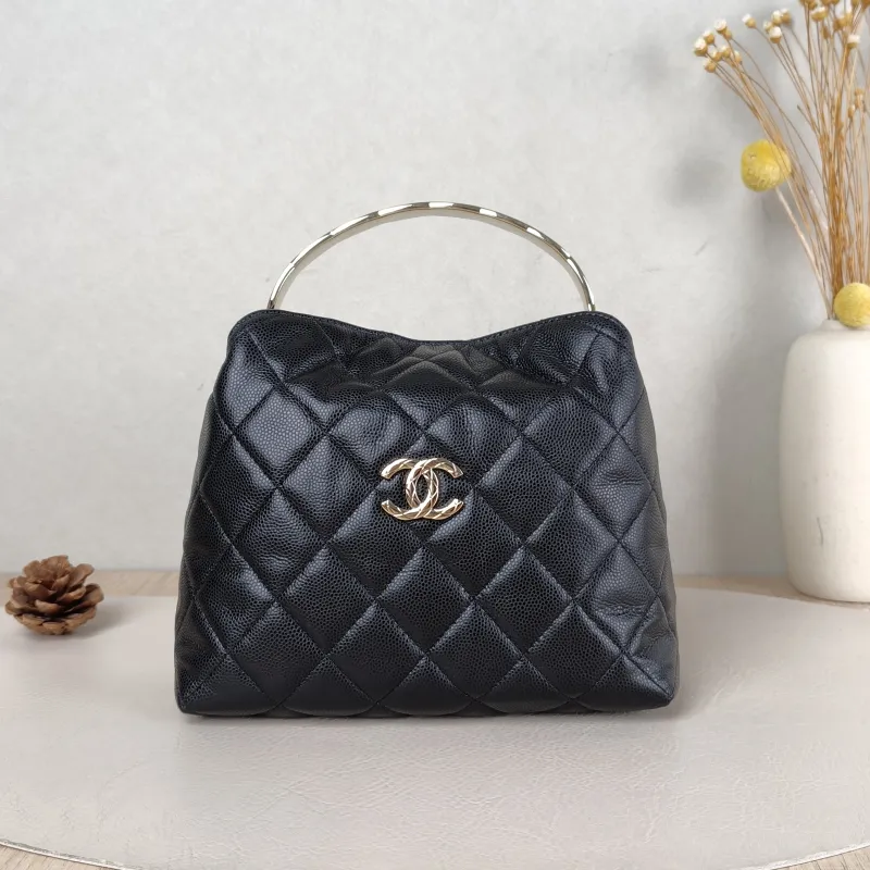 Chanel Crossbody Bag Crossbody Bag Black Calfskin One Size 18 × 7 × 13.5 cm