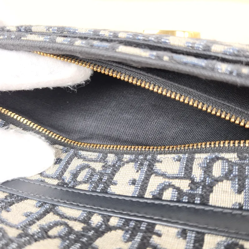 DIOR Crossbody Bag Edition Chain Shoulder Crossbody Bag Blue Canvas One Size 27.5 × 3 × 12.5 cm — detail view 11 of 12