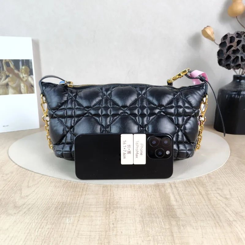 DIOR Crossbody Bag Sac Nomad Clutch Vanity Case Bag Black Calfskin Small 34 × 10 × 17 cm — cover view 4 of 6