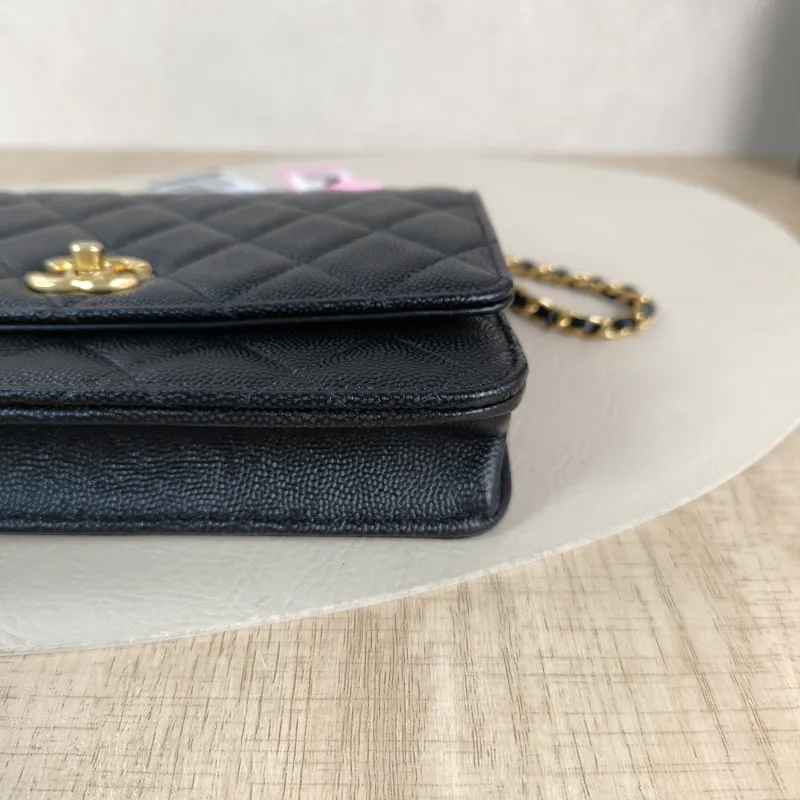 Chanel Crossbody Bag CF WOC Crossbody Bag Black Grained Calfskinmini19.2 × 3.5 × 12.3 cm — detail view 2 of 13