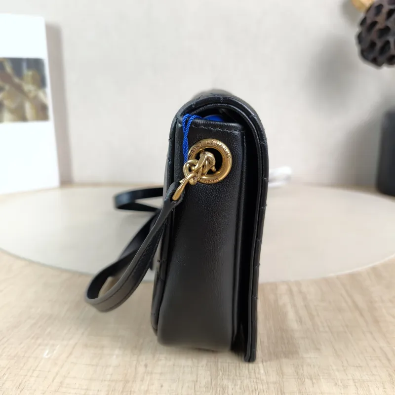 SAINT LAURENT Shoulder Bag Shoulder Crossbody Bag Black with Gold-Tone Hardware Lambskin One Size26 × 4 × 14 cm — detail view 11 of 13