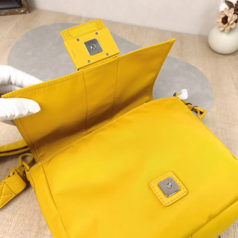 FENDI Crossbody Bag Crossbody Bag Yellow Nylon One Size23 × 7 × 22 cm — detail view 6 of 16