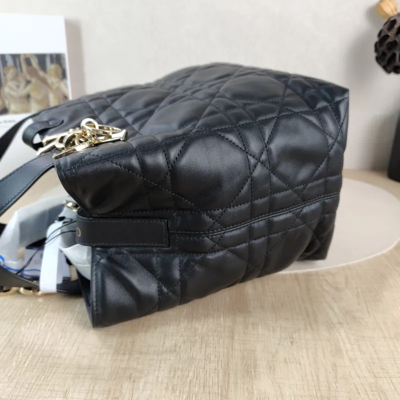 DIOR Top Handle Bag TOUJOURS Edition Black Calfskin Medium 23 × 16 × 24 cm — detail view 2 of 11