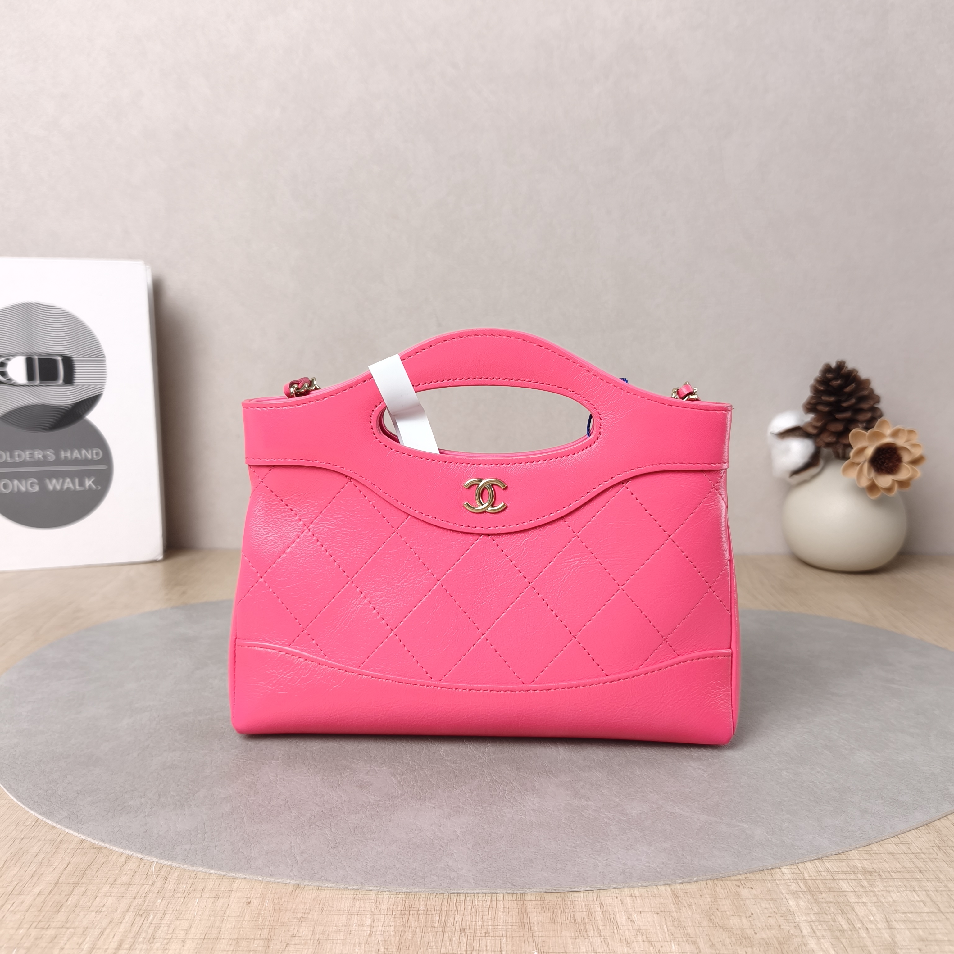 Chanel Crossbody Bag31Bag Pink Waxed Leathernano19 × 5 × 12 cm