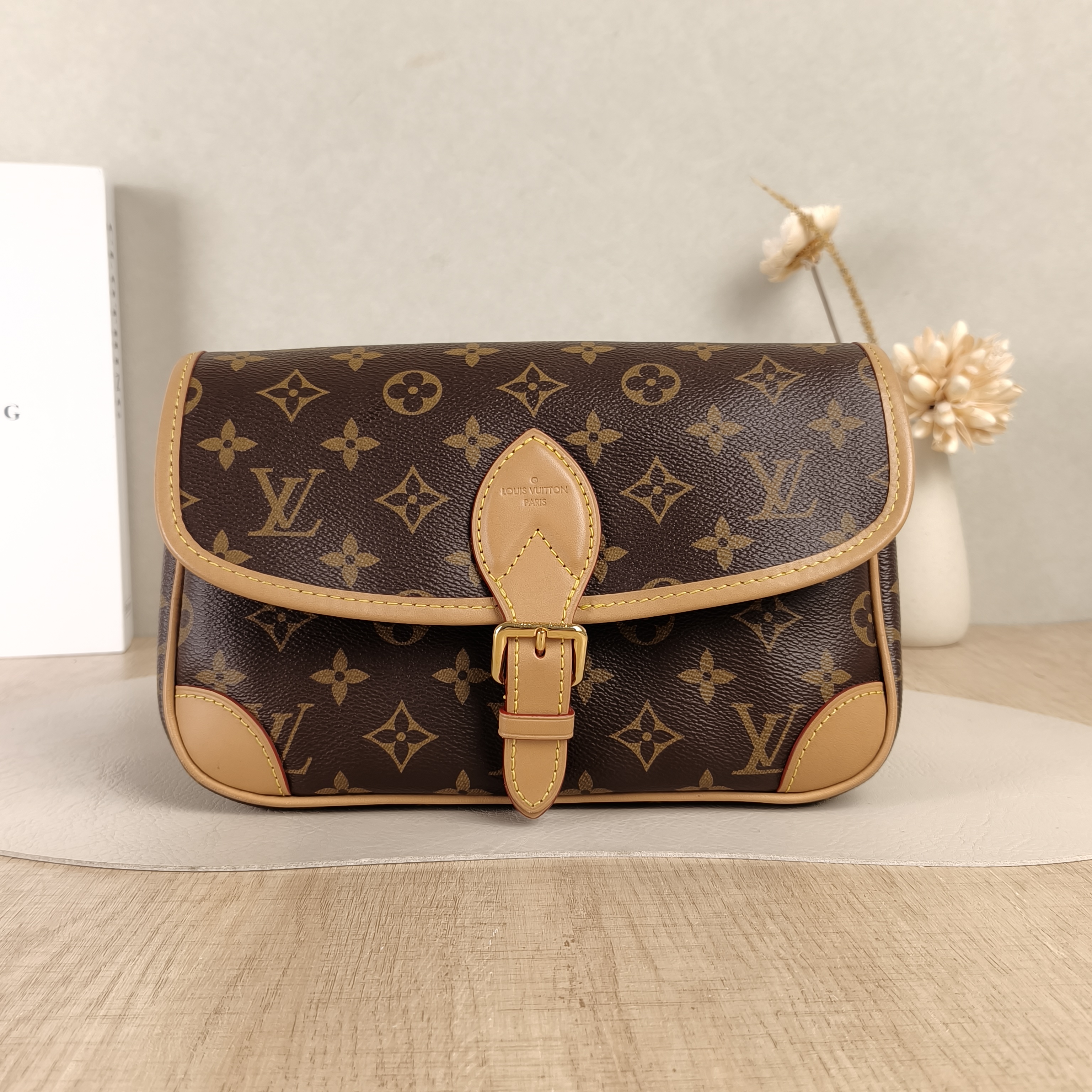 Louis Vuitton diane Baguette Bag Small Monogrampvc Microchip Edition · Dust Bag Two Straps · 24 × 9 × 15 cm — cover view 1 of 5
