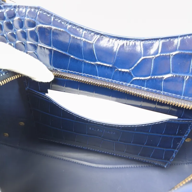 BALENCIAGA Crossbody Bag Neo Classic Blue Calfskin Small 33 × 15.5 × 21 cm — detail view 12 of 13