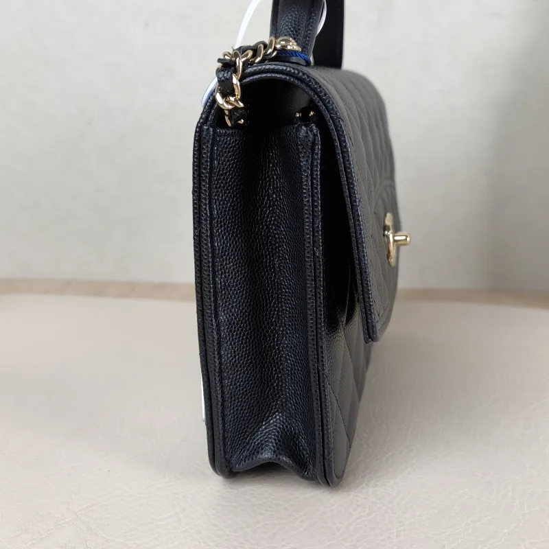 Chanel Backpack Backpack Black Grained Calfskin One Size 18.2 × 4 × 14 cm — detail view 11 of 13