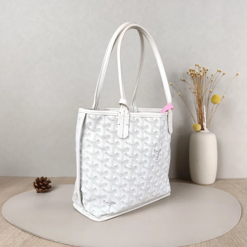 GOYARD Top Handle Bag ANJOU Shopping Tote White PV Cmini19.5 × 9 × 19.5 cm — cover view 5 of 5