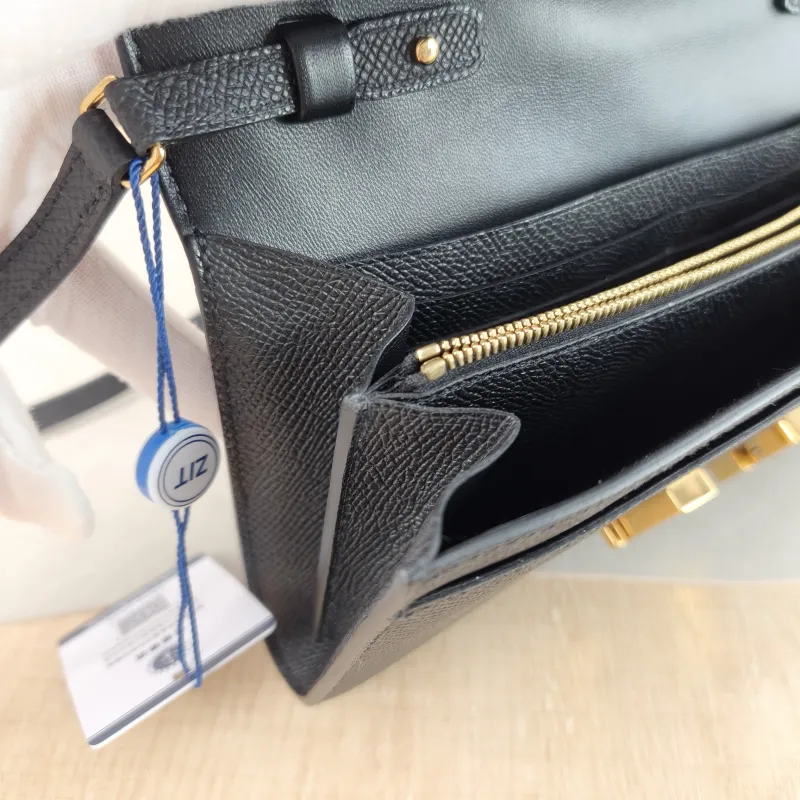 Hermès Crossbody Bag Constance To Go woc Gold-Tone Hardware Black Epsom Embossed Calfskin One Size 21 × 2 × 13 cm W — detail view 4 of 12