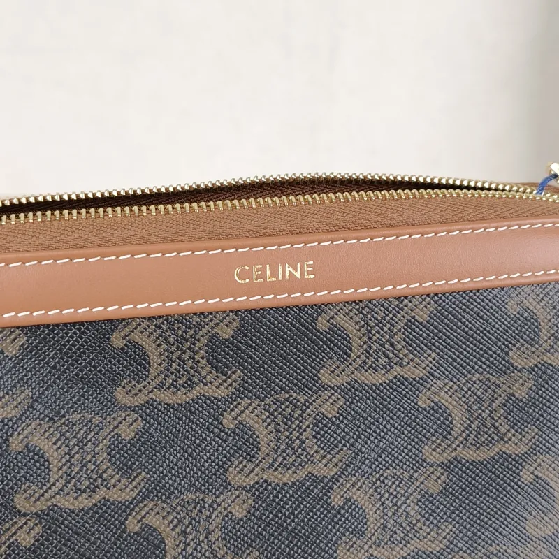 CELINE Cosmetic Bag Triomphe Cosmetic Bag Monogram PVC Small 14 × 8 × 9.5 cm — detail view 5 of 9