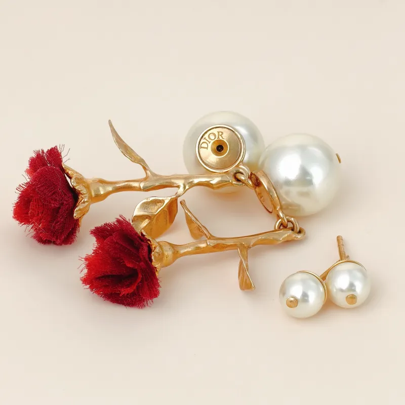 DIOR Jewelry · Earrings Red Pearl One Size — cover view 7 of 10