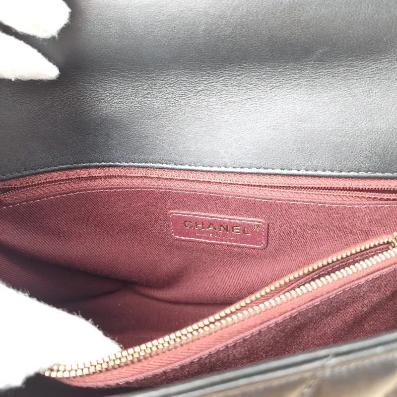 Chanel Top Handle Bag Coco Handle​ v Black Waxed Leather Calfskin Medium 29 × 12 × 18 cm 26 — detail view 12 of 13