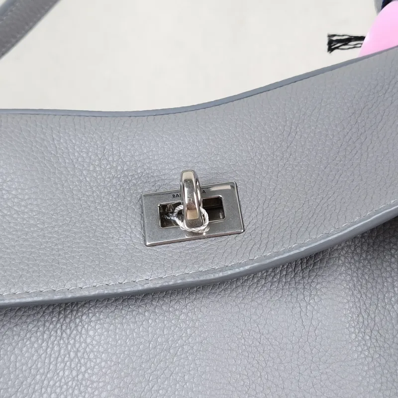 BALENCIAGA Crossbody Bag RODEO Grey Calfskin Small 27 × 10 × 20 cm — detail view 6 of 14