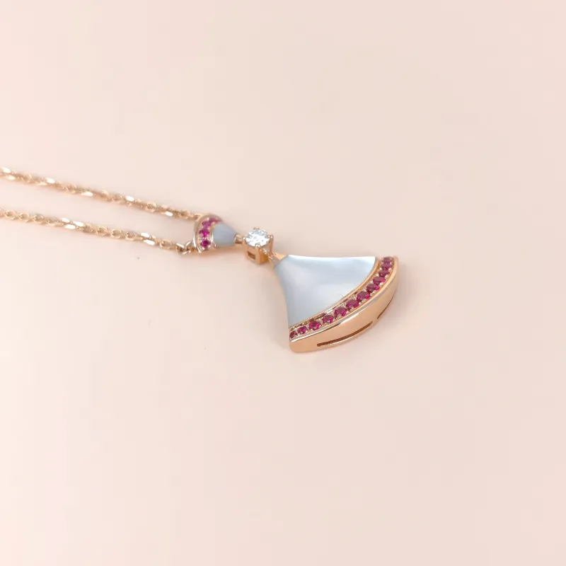 Bvlgari Necklace DIVAS’ DREAM Collection Pearl Pavé Diamond White Mother-of-Pearl Diamond18KR ose Gold Large Pendant2.8cm 43cm — cover view 9 of 10