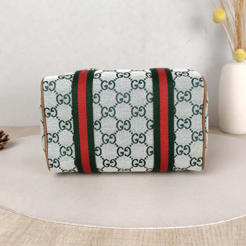 GUCCI Crossbody Bag GG Collection Green Canvas Mini 20 × 13 × 13 cm — cover view 4 of 6