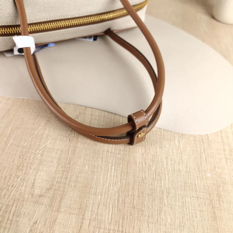 Miumiu Top Handle Bag Beau Brown Canvas · Calfskin 28 × 8 × 11.5 cm — detail view 13 of 13