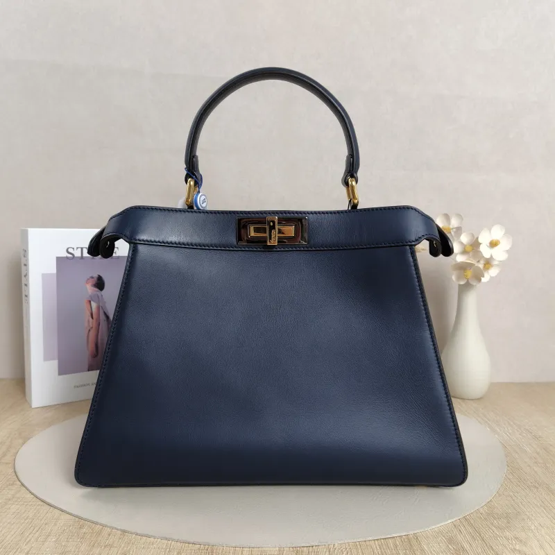 FENDI Top Handle Bag Peekaboo IS ee U Petite Calfskin Medium33.5 × 13 × 25.5 cm