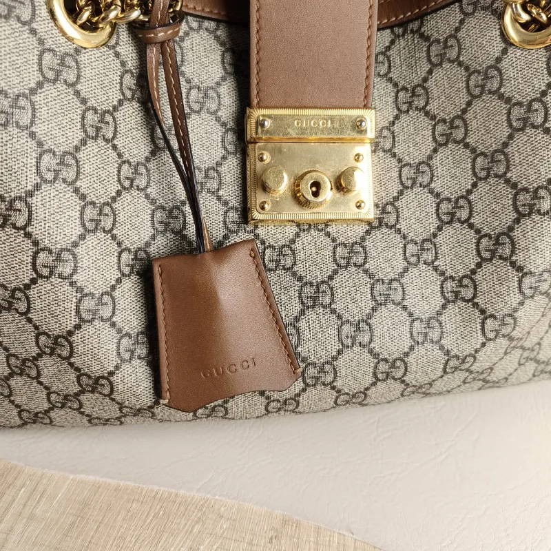 GUCCI Shoulder Bag Padlock Tote Monogram PVC Large 35 × 14 × 23.5 cm — detail view 4 of 12