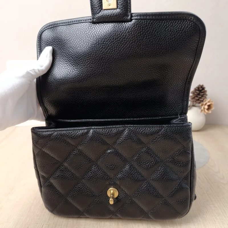 Chanel Backpack Backpack Black Grained Calfskin One Size24 × 5 × 17 cm — detail view 2 of 15