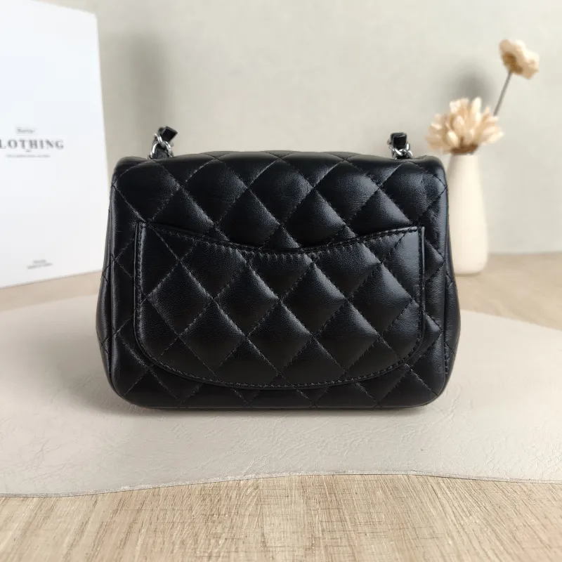 Chanel Crossbody Bag Classic Flap Mini CF Mini Black Lambskin17 × 8 × 13.5 cm — cover view 2 of 6